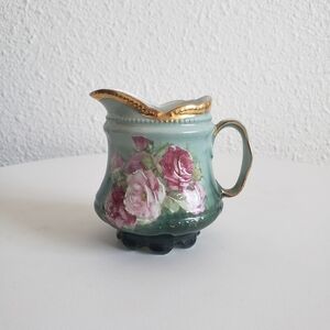#Antique Victoria Austria Handpainted Fine China Creamer
